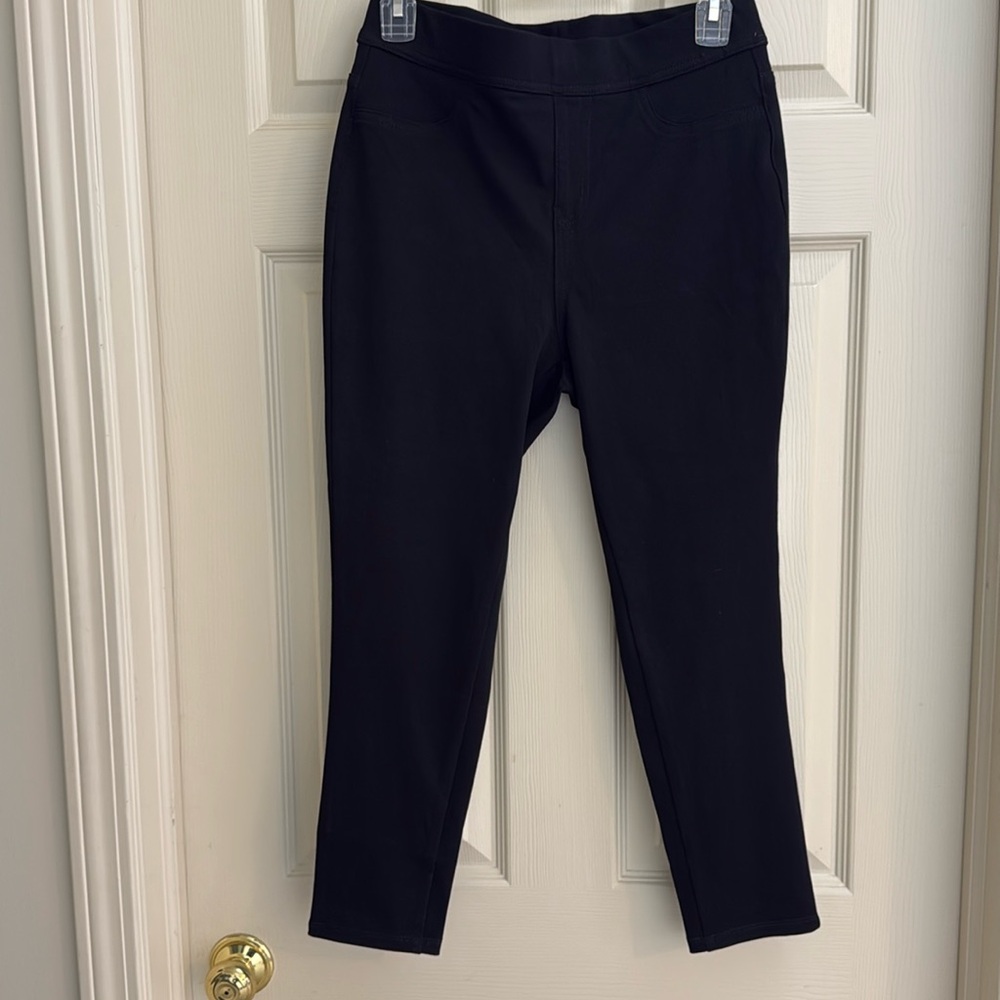 Time and Tru Twill Stretch Elastic Waist Pants S (4-6)